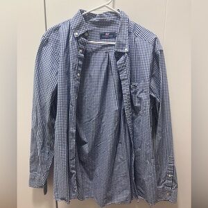 Vineyard Vines Navy Checkered Button Down Shirt